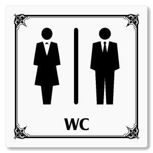 WC společné, 148x148mm, bílá, Nebraska